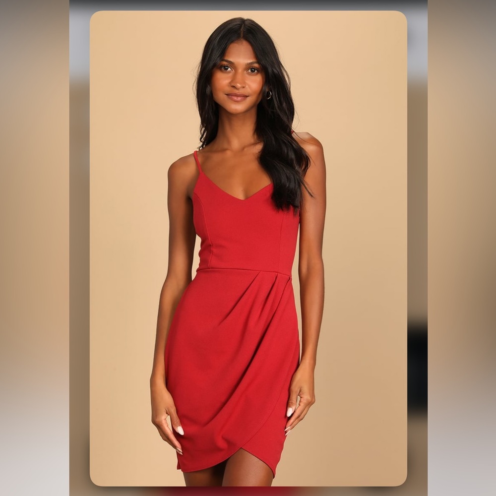 LULU’S Forever Your Girl Rust Red Bodycon Dress